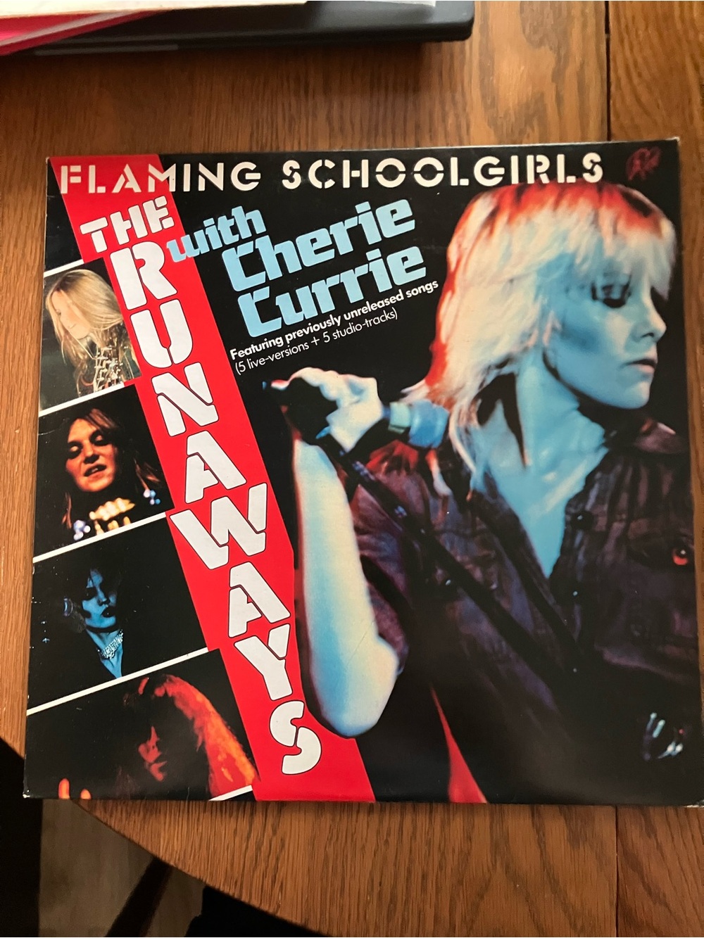 Vintage 1980 The Runaways “Flaming Schoolgirls” First Press UK Cherry Red Vinyl